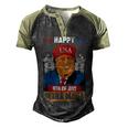 Ultra Maga Trump Happy 4Th Of July American Flag Men's Henley Shirt Raglan Sleeve 3D Print T-shirt Black Forest