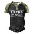 Ultra Maga United State Flag V4 Men's Henley Shirt Raglan Sleeve 3D Print T-shirt Black Forest