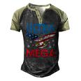 Ultra Mega Eagle Men's Henley Shirt Raglan Sleeve 3D Print T-shirt Black Forest