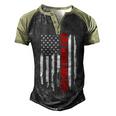 Us Flag Best Single Dad Ever 4Th Of July American Patriotic Men's Henley Shirt Raglan Sleeve 3D Print T-shirt Black Forest