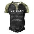 Veteran Definition Funny Proud Veteran Military Meaning T-Shirt Men's Henley Shirt Raglan Sleeve 3D Print T-shirt Black Forest
