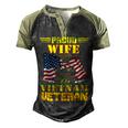 Veteran Veterans Day Womens Proud Wife Of A Vietnam Veteran For 70 Navy Soldier Army Military Men's Henley Shirt Raglan Sleeve 3D Print T-shirt Black Forest