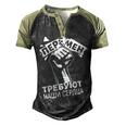 Viktor Tsoi - Peremen Trebuyut Nashi Serdtsa Men's Henley Shirt Raglan Sleeve 3D Print T-shirt Black Forest