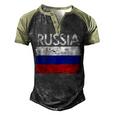 Vintage Russia Russian Flag Pride 500 Trending Shirt Men's Henley Shirt Raglan Sleeve 3D Print T-shirt Black Forest