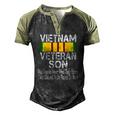 Vintage Us Military Family Vietnam Veteran Son Men's Henley Raglan T-Shirt Black Forest