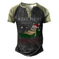 Wake Me Up When Its Christmas 820 Shirt Men's Henley Shirt Raglan Sleeve 3D Print T-shirt Black Forest