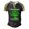I Wear Green In Memory Of My Dad Liver Cancer Awareness Men's Henley Raglan T-Shirt Black Forest