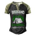 Weekend Forecast Camping With A Chance Of Drinking Funny Men's Henley Shirt Raglan Sleeve 3D Print T-shirt Black Forest