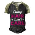 Womens Funny Camping Music Festival Camp Hair Dont Care T Shirt Men's Henley Shirt Raglan Sleeve 3D Print T-shirt Black Forest