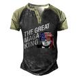 Womens The Great Maga King Trump Ultra Maga Men's Henley Shirt Raglan Sleeve 3D Print T-shirt Black Forest