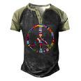 World Country Flags Unity Peace Men's Henley Raglan T-Shirt Black Forest