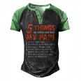 5 Things You Should Know About My Papi Fathers Day Men's Henley Raglan T-Shirt Black Green