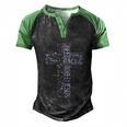 All I Need Today Is Racing And Jesus Men's Henley Shirt Raglan Sleeve 3D Print T-shirt Black Green