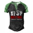 Anti Bully Movement Stop Bullying Supporter Stand Up Speak Men's Henley Raglan T-Shirt Black Green