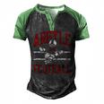 Argyle Eagles Fb Player Vintage Football Men's Henley Raglan T-Shirt Black Green