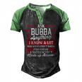 Mens Ask Bubba Anything Bubba Fathers Day Men's Henley Raglan T-Shirt Black Green