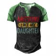 Awesome Like My Daughter Parents Day V2 Men's Henley Raglan T-Shirt Black Green