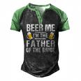 Beer Me Im The Father Of The Bride Men's Henley Raglan T-Shirt Black Green