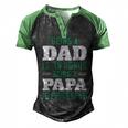 Being A Dadis An Honor Being A Papa Papa T-Shirt Fathers Day Gift Men's Henley Shirt Raglan Sleeve 3D Print T-shirt Black Green