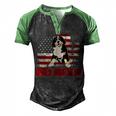 Bernese Mountain Dad American Flag 4Th Of July Dog Lovers V2 Men's Henley Shirt Raglan Sleeve 3D Print T-shirt Black Green