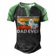 Best American Eskimo Dad Ever Funny American Eskimo Dad Men's Henley Shirt Raglan Sleeve 3D Print T-shirt Black Green