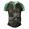 Best Buckin Dad Ever Funny Deer Hunter Cool Hunting Men's Henley Shirt Raglan Sleeve 3D Print T-shirt Black Green