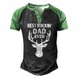 Best Buckin Dad Ever Mens Men's Henley Raglan T-Shirt Black Green
