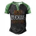 Best Bucking Papa Ever Papa T-Shirt Fathers Day Gift Men's Henley Shirt Raglan Sleeve 3D Print T-shirt Black Green