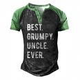 Mens Best Grumpy Uncle Ever Grouchy Uncle Men's Henley Raglan T-Shirt Black Green