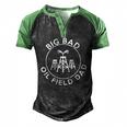 Big Bad Oilfield Dad Oilfield Oilfield Men's Henley Raglan T-Shirt Black Green