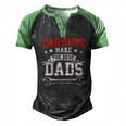 Car Guys Make The Best Dads Mechanic Fathers Day Men's Henley Raglan T-Shirt Black Green
