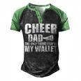Cheer Dad The Only Thing I Flip Is My Wallet Men's Henley Shirt Raglan Sleeve 3D Print T-shirt Black Green