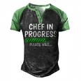 Chef In Progress Cook Sous Chef Culinary Cuisine Student Men's Henley Shirt Raglan Sleeve 3D Print T-shirt Black Green