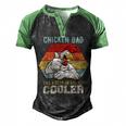 Chicken Chicken Chicken Dad Like A Regular Dad Farmer Poultry Father Day Men's Henley Shirt Raglan Sleeve 3D Print T-shirt Black Green