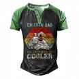 Chicken Chicken Chicken Dad Like A Regular Dad Farmer Poultry Father Day V4 Men's Henley Shirt Raglan Sleeve 3D Print T-shirt Black Green