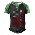 Cool Welding Us Flag Art For Men Women Welder Welding Lover Men's Henley Raglan T-Shirt Black Green