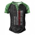 Cornhole American Flag 4Th Of July Bags Player Novelty Men's Henley Raglan T-Shirt Black Green