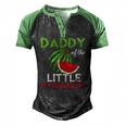Mens Cute Watermelon Daddy Dad For Men Men's Henley Raglan T-Shirt Black Green