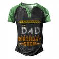 Dad Birthday Crew Construction Birthday Party Supplies Men's Henley Shirt Raglan Sleeve 3D Print T-shirt Black Green