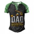 Dad Birthday Crew Construction Birthday V2 Men's Henley Shirt Raglan Sleeve 3D Print T-shirt Black Green