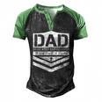 Dad Dedicated And Devoted Happy Fathers Day For Mens Men's Henley Raglan T-Shirt Black Green