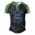 Dad For Men Fathers Day For Dad Jokes Men's Henley Raglan T-Shirt Black Green