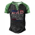 Dad Happy Fathers Day No Matter How Hard Life Gets At Least Men's Henley Raglan T-Shirt Black Green