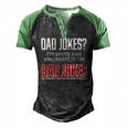 Dad Jokes Im Pretty Sure You Mean Rad Jokes Father For Dads Men's Henley Raglan T-Shirt Black Green