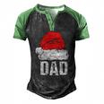 Dad Santa Christmas Family Matching Pajamas Papa Father Men's Henley Raglan T-Shirt Black Green
