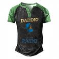Mens Daddio Of The Patio Fathers Day Bbq Grill Dad Men's Henley Raglan T-Shirt Black Green