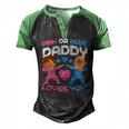 Daddy Loves You Pink Blue Gender Reveal Newborn Announcement Men's Henley Raglan T-Shirt Black Green