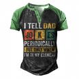 Mens Daddy I Tell Dad Jokes Periodically Fathers Day Men's Henley Raglan T-Shirt Black Green