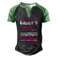 Daddys Little Girl Veterans Daughter Men's Henley Raglan T-Shirt Black Green
