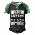 Dads Know A Lot Grandpas Know Everything Product Men's Henley Raglan T-Shirt Black Green